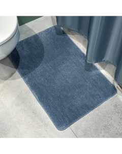 Мягкий коврик Teriberka для ванной комнаты голубой 50х80 см Moroshka