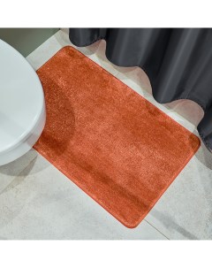 Мягкий коврик для ванной комнаты оранжевый 50х80 см Moroshka
