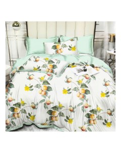 Комплект постельного белья Elegance Apple Garden Pistach семейный разноцветный Wonne traum