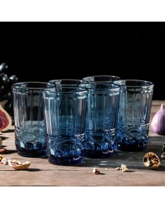 Набор стаканов Ла Манш 350 мл 6 шт цвет синий Magistro