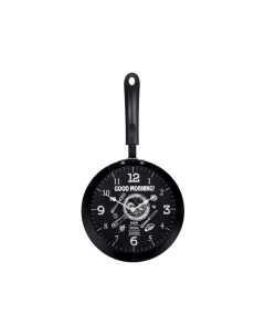 Кухонные настенные часы С ДОБРЫМ УТРОМ чёрные 39х21 см Koopman international