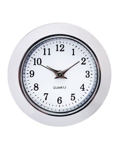 Вставка часы кварцевые 9667810 d 2 5 см LQ377А дискретный ход серебро Nobrand