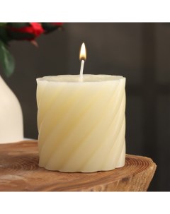 Свеча витая Гардения жасминовидная 7 5х7 5 см цилиндр ароматическая Yueyan candle