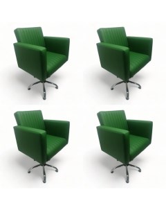 Парикмахерское кресло Фьюжн Зеленый 4 шт Мебель бьюти