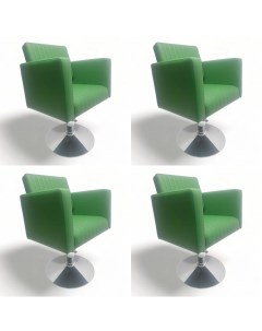 Парикмахерское кресло Фьюжн Зеленый 4 шт Мебель бьюти