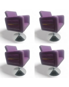 Парикмахерское кресло Лоренс фиолетовый 4 шт 65х61х59 Nobrand