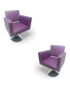 Парикмахерское кресло Фьюжн фиолетовый 2 шт 65х50х57 Nobrand