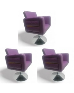 Парикмахерское кресло Лоренс фиолетовый 3 шт 65х61х59 Nobrand