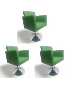 Парикмахерское кресло Фьюжн зеленый 3 шт 65х50х57 Nobrand