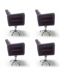 Парикмахерское кресло Лоренс фиолетовый 4 шт 65х61х59 Nobrand