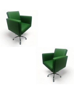 Парикмахерское кресло Фьюжн зеленый 2 шт 65х50х57 Nobrand