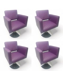 Парикмахерское кресло Фьюжн фиолетовый 4 шт Мебель бьюти