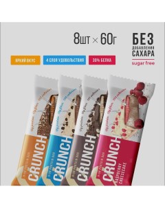 Протеиновый батончик Crunch пп без сахара 8 шт по 60 г Bootybar