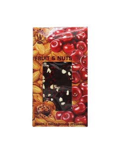 Шоколад Fruit Nuts горький с вишней и миндалем 80 г World & time