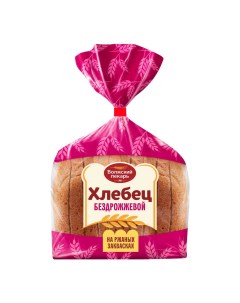Хлеб пшеничный бездрожжевой в нарезке 350 г Волжский пекарь