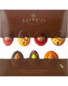 Подарочный набор Шоколадные конфеты Ассорти сухофруктов в шоколаде с орехами 157 г Joyco