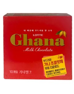 Шоколад Ghana молочный 70 г х 10 шт Lotte