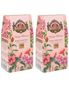 Чай зеленый Базилур Винтажные цветы Розовая фантазия 75 г х 2 шт Basilur