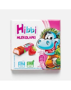 Из Польши Молочный шоколад с йогуртово клубничной начинкой 50 г Hibbi