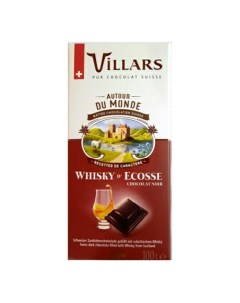 Шоколад темный с шотландским виски 100 г Villars