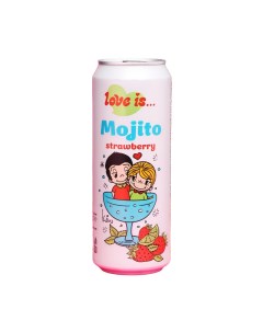 Газированный напиток Мохито со вкусом клубники 450 мл Love is