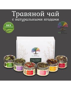 Чай травяной подарочный набор Атлас Сибири 6 шт по 300 мл Altai ecoterritory