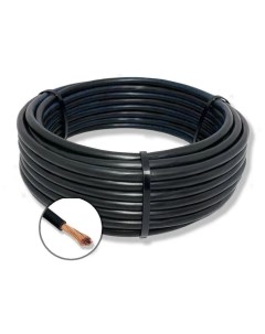 Провод электрический ПуГВ 1х6 мм2 Черный 50м кабель силовой медь Nobrand