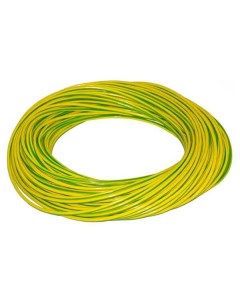 Провод электрический ПуГВ 1х1 5 мм2 Зелено Желтый 10м кабель силовой медь Nobrand