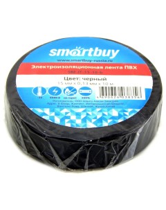 Изолента 15мм 10м 130мкм черная инд упаковка 10шт Smartbuy