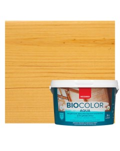 Защитная декоративная пропитка для древесины BIO COLOR aqua сосна 9л Neomid