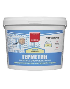 Герметик акриловый межшовный теплый шов WOOD PROFESSIONAL тик 15 кг Neomid