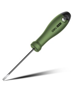 Шлицевая отвёртка Deli Home Series Green HT1103L SL3x75мм Cr V Soft Touch Deli tools