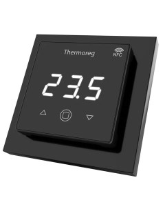 Терморегулятор reg TI 700 NFC Black сенсорный для теплого пола с управлением через с Thermo