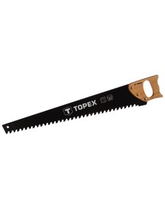 Ножовка для ячеистого бетона 17 зубцов с твердосплавными пластинами деревянная руч Topex