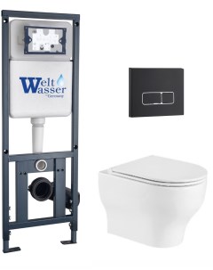 Комплект унитаз Erlenbach 004 GL WT инсталляция Marberg 410 кнопка смыва Weltwasser