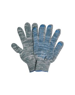 Трикотажные перчатки КОРДЛЕНД хлопок 4 х нитка серые 10 пар 10 й класс M 38 40 гр П Tech-krep