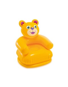 Надувное кресло Happy animal chair медвежонок 68556 мед 65x64x79 см Intex