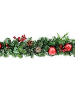 Хвойная гирлянда Victoria с шишками ягодами и шариками 180х30 см A perfect christmas