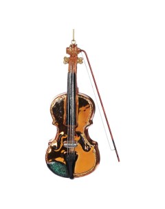 Елочная игрушка Скрипка 14 см золото Goodwill