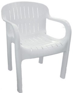 Садовое кресло Летнее 110 0005 48х61х81см белый Стандарт пластик