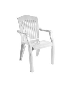 Садовое кресло Премиум 1 217493 45х56х90см белый Стандарт пластик