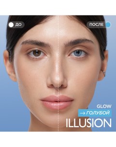 Контактные линзы GLOW BLUE R8 6 PWR 1 5 Illusion