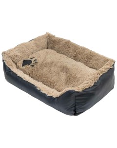 Лежак для животных TIGER прямоугольный с подушкой коричневый 72х53х20 см Zoo-m