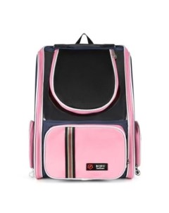 Рюкзак переноска для кошек и собак с ручкой 33x24x46 см розовый Зоо няня