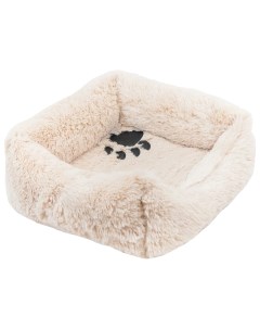 Лежак для животных BELKA квадратный пухлый с подушкой бежевый 35х35х13 см Zoo-m