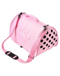 Рюкзак переноска для собак и кошек 40x23x23 см розовая Зоо няня