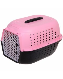 Переноска для животных Любимый Бро розовый пластик 48х32х30 см до 10 кг Ultramarine