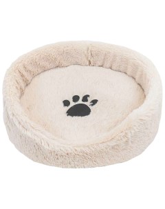 Лежак для животных LISA круглый с подушкой бежевый 60х60х18 см Zoo-m