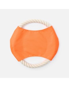 Игрушка для собак круг из каната 18 5 см оранжевая Market union