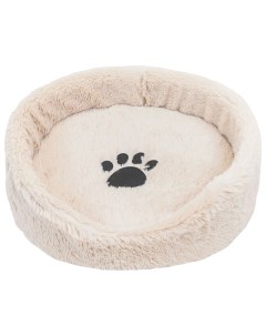 Лежак для животных LISA круглый с подушкой бежевый 40х40х16 см Zoo-m